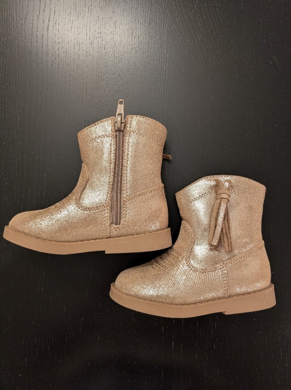 Old Navy Girls' Metallic Rose Tassel Cowboy Boot - Picture 2 of 12